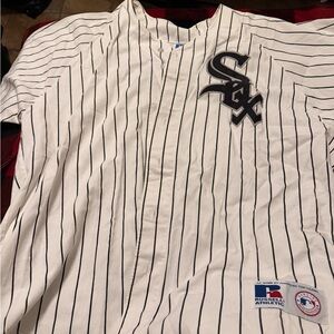 Russell White Sox Athletic White Pinstripe Jersey